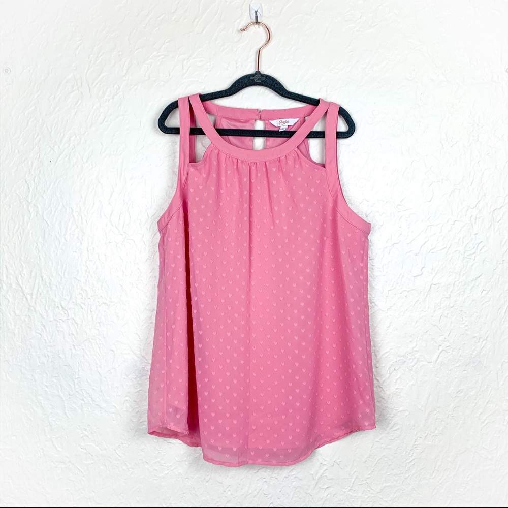 🛍 5 for $25 🛍 NWOT pink heart tank blouse